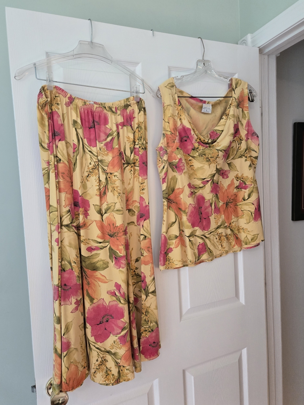 CMC Yellow Floral Two-Piece Skirt & Tank Set